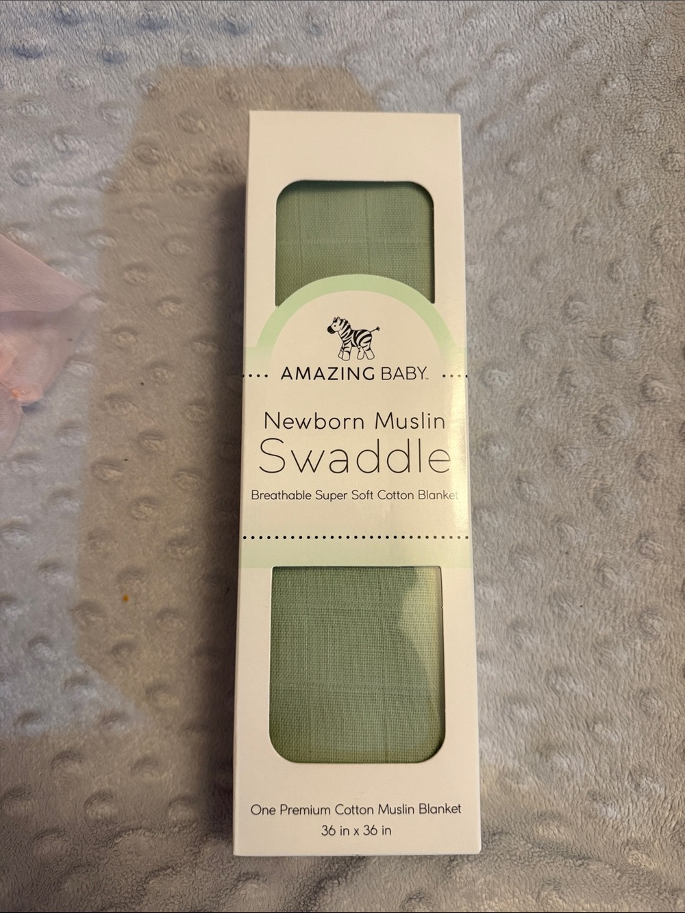 Amazing Baby Newborn Muslin Swaddle Blanket - Sage Green
